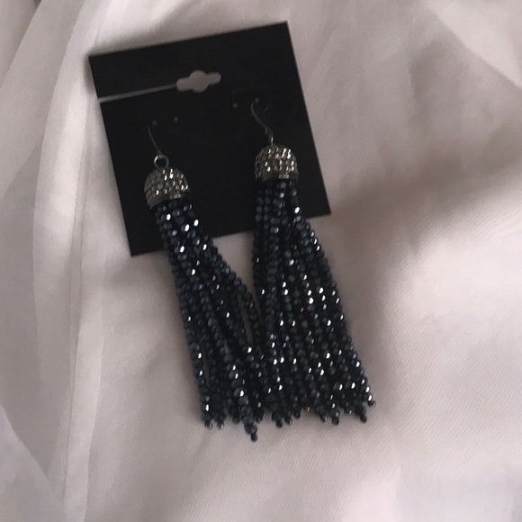 Crystal Tassel Earrings - Picture 2 of 4